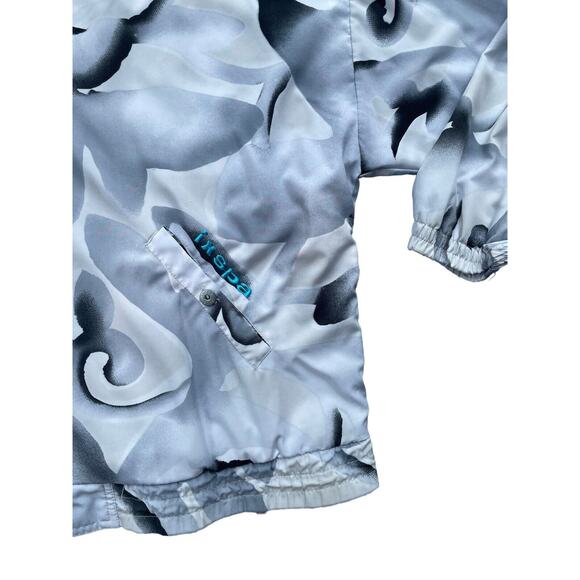 VTG y2k Windbreaker Large Inspa Lined Retro 90s Fall White & Grey Streetwear - Picture 5 of 7